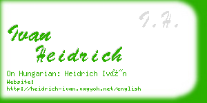 ivan heidrich business card